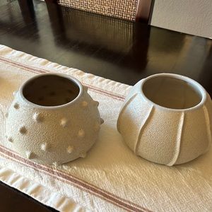 Two ceramic plant pots